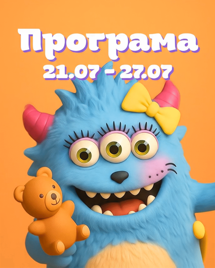 Розважальна програма на тиждень 21.07 – 27.07 🥳